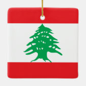 Libanon (libanesische Flagge) Keramikornament (Rückseite)