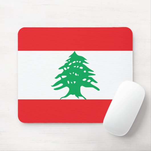 Libanon (libanesische Flagge) Mousepad (Mit Mouse)