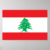Libanon - libanesische Flagge Poster (Vorne)
