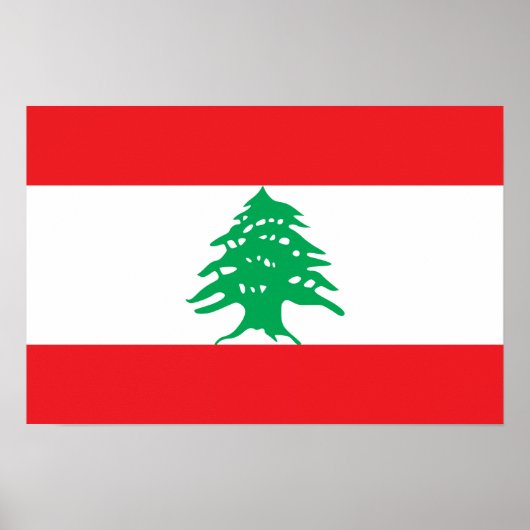 Libanon - libanesische Flagge Poster (Vorne)