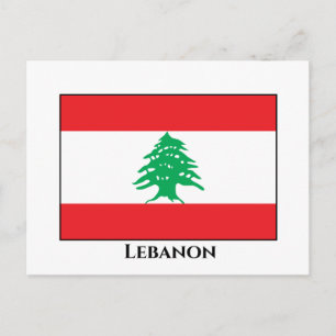 Libanon (libanesische Flagge) Postkarte