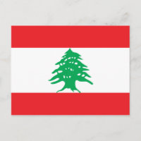 Libanon (Libanesische Flagge Postkarte)