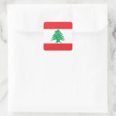 Libanon/libanesische Flagge Quadratischer Aufkleber (Tasche)