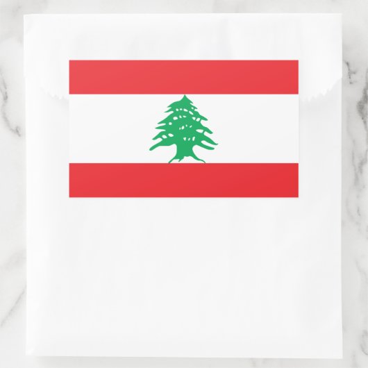 Libanon/libanesische Flagge Rechteckiger Aufkleber (Tasche)