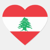 Libanon/libanesische Herzenflagge Herz-Aufkleber (Vorderseite)