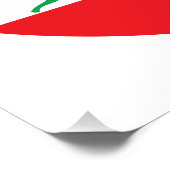 Libanon - Libanesische Nationalflagge Poster (Ecke)