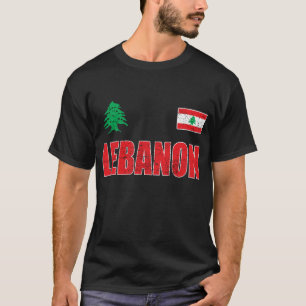 Libanon, Libanon, Libanonflagge, Libanonflagge. T-Shirt