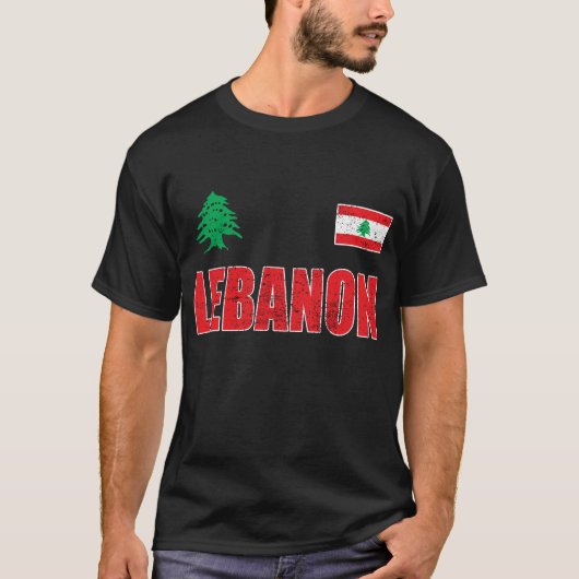 Libanon, Libanon, Libanonflagge, Libanonflagge. T-Shirt (Vorderseite)