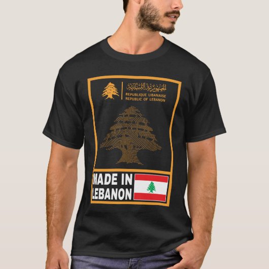 Libanon, Libanon-Pass, Libanon-Karte, Libanon-Flag T-Shirt (Vorderseite)