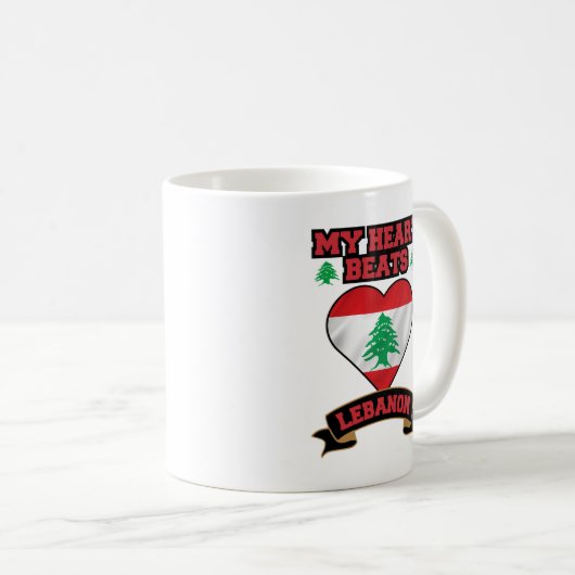 Libanon - Liebe der Herzenflagge Kaffeetasse (VorderseiteRechts)