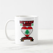 Libanon - Liebe der Herzenflagge Kaffeetasse (Links)