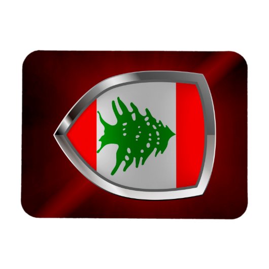 Libanon-Metallic-Emblem Magnet (Horizontal)