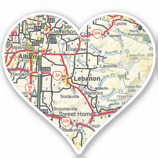 Libanon ODER Karte Aufkleber (Vorderseite)