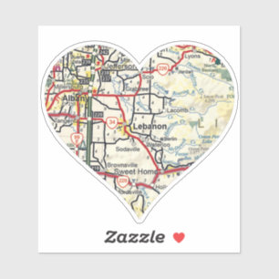 Libanon ODER Karte Aufkleber