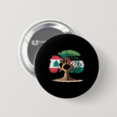 Libanon Palästinafahne Libanesische Palästinensisc Button (Vorne & Hinten)