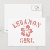 Libanon Pink Girl Postkarte (Vorne/Hinten)