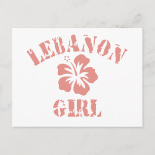 Libanon Pink Girl Postkarte