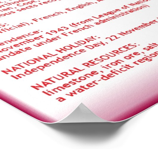 Libanon Poster (Ecke)