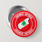 Libanon-Runde Button (Vorne & Hinten)