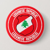 Libanon-Runde Button (Vorderseite)
