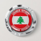 Libanon-Runde Button (Vorderseite)