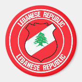 Libanon-Runde Magnet (Vorne)