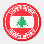 Libanon-Runde Magnet (Vorne)