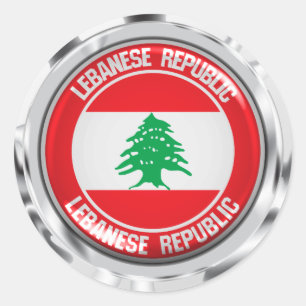 Libanon-Runde Runder Aufkleber
