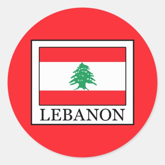 Libanon Runder Aufkleber (Vorderseite)