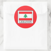 Libanon Runder Aufkleber (Tasche)