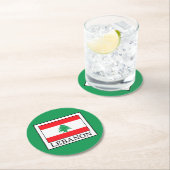 Libanon Runder Pappuntersetzer (Vor Ort)