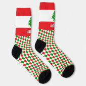 Libanon Socken, libanesische Flaggenfarben / Sport Socken (Rechts)