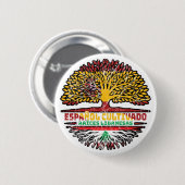 Libanon - Spanische Tree-Roots-Flagge Button (Vorne & Hinten)