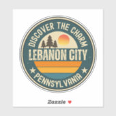 Libanon Stadt, Pennsylvania Aufkleber (Blatt)