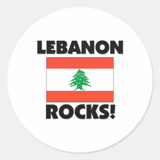 Libanon-Steine Runder Aufkleber (Vorderseite)