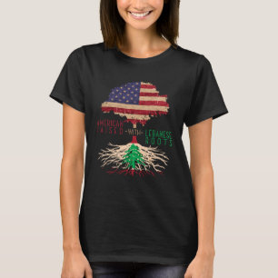 Libanon und Amerika USA-Flagge Wurzeln Rennen Liba T-Shirt