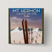 Libanon und Syrien Berg Hermon Ski Button (Vorderseite)