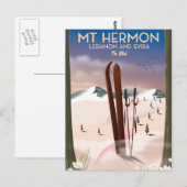 Libanon und Syrien Berg Hermon Ski Postkarte (Vorne/Hinten)