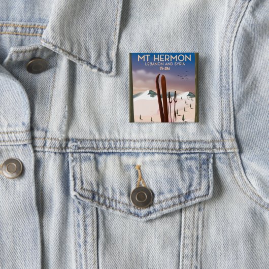Libanon und Syrien Mt Hermon Ski Button (Beispiel)