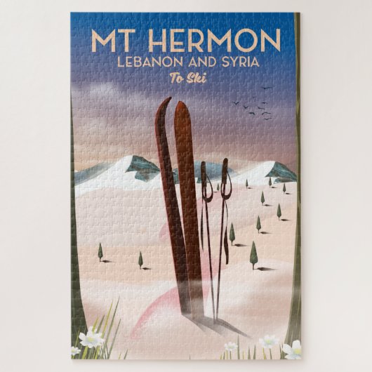 Libanon und Syrien Mt Hermon Ski Puzzle (Vertikal)
