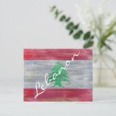 Libanon unter libanesischer Flagge leidet Postkarte (Stehend Vorderseite)