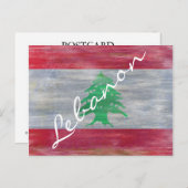 Libanon unter libanesischer Flagge leidet Postkarte (Vorne/Hinten)
