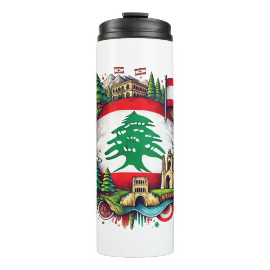 Libanon Vibes Thermalische Tasse (Vorderseite)