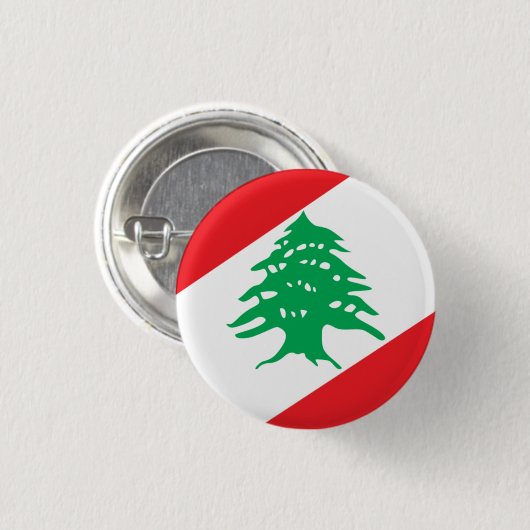 Libanon-Wappen Button (Vorne & Hinten)