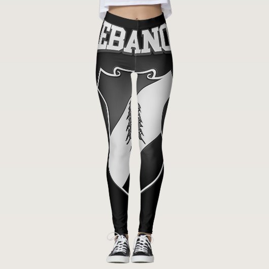 Libanon-Wappen Leggings (Vorderseite)