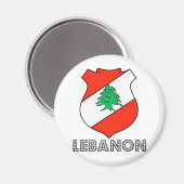Libanon-Wappen Magnet (Vorderseite/Rückseite)