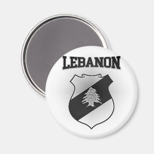 Libanon-Wappen Magnet (Vorderseite/Rückseite)