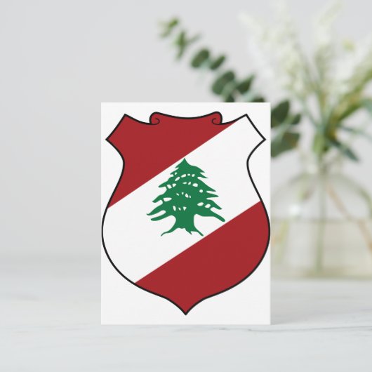 Libanon-Wappen Postkarte (Stehend Vorderseite)