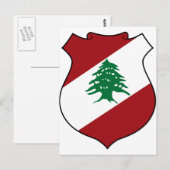 Libanon-Wappen Postkarte (Vorne/Hinten)