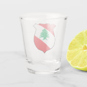 Libanon-Wappen Schnapsglas (Rückseite)